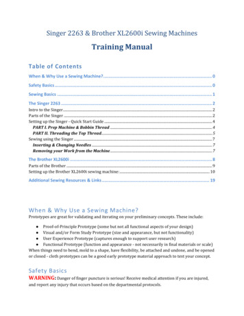Sewing Machines Training Manual