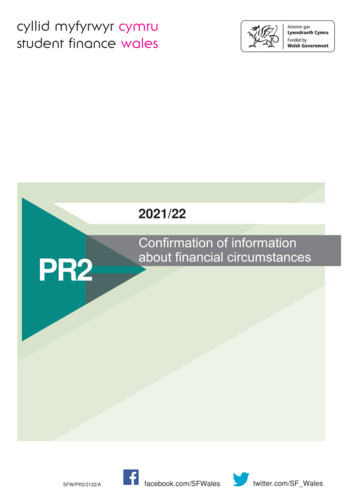 PR2 - Confirmation Of Information About Financial Circumstances