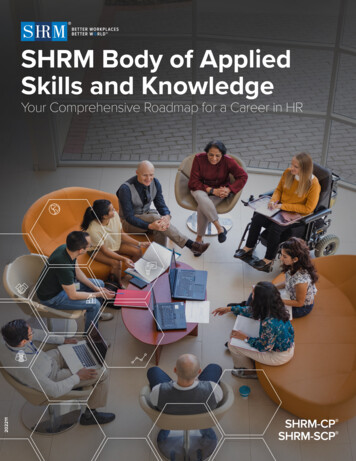 SHRM Body Of Applied Skills And Knowledge