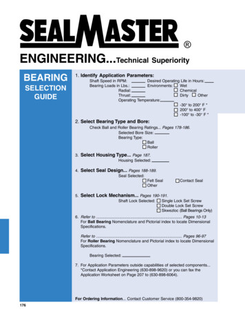 Sealmaster Mounted Bearing Engineering Guide