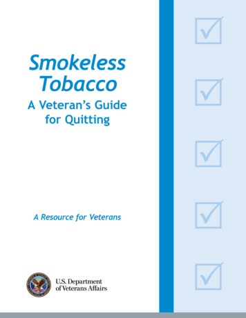 Smokeless Tobacco: A Veteran's Guide For Quitting