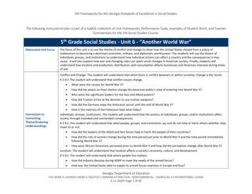 5 Grade Social Studies - Unit 6 - “Another World War”
