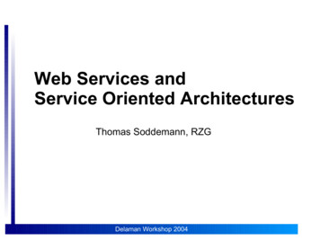 Web Services And Service Oriented Architectures
