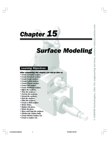 Chapter 15 Surface Modeling - SolidWorks Thai