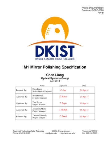 M1 Mirror Polishing Specification