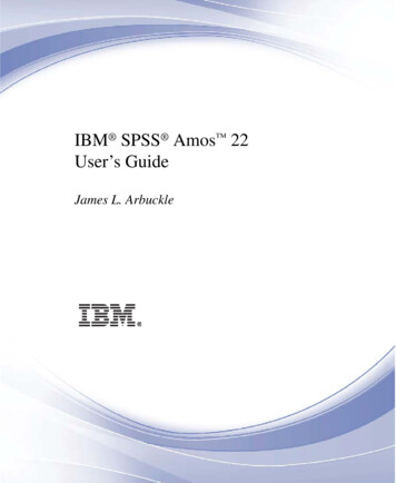 IBM SPSS Amos 22 User’s Guide - University Of Sussex