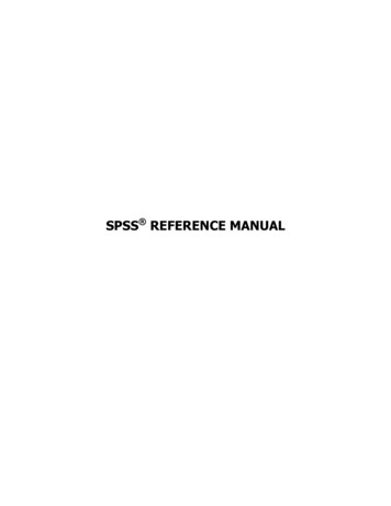 SPSS REFERENCE MANUAL - Paulhartzer 