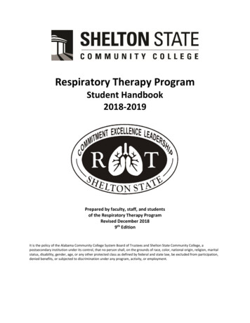 Respiratory Therapy Program - Shelton State