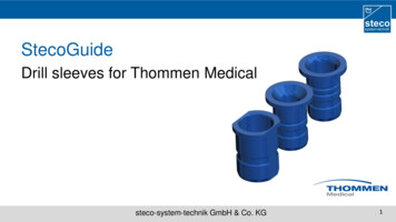 Drill Sleeves For Thommen Medical - Steco