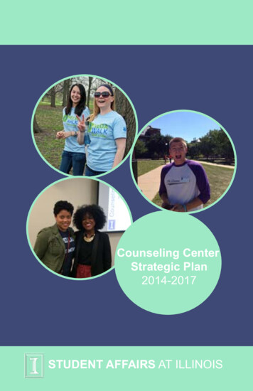 Counseling Center Strategic Plan 2014-2017
