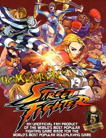 Street Fighter DnD 5e Unofficial Homebrew - WordPress 