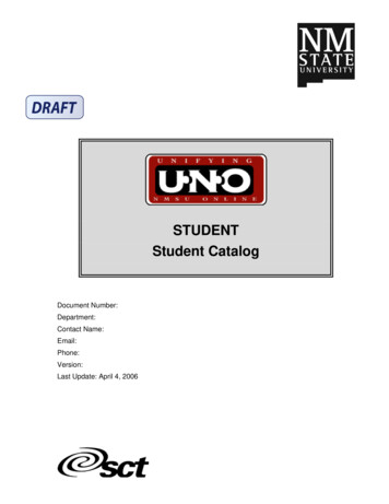 STUDENT Student Catalog