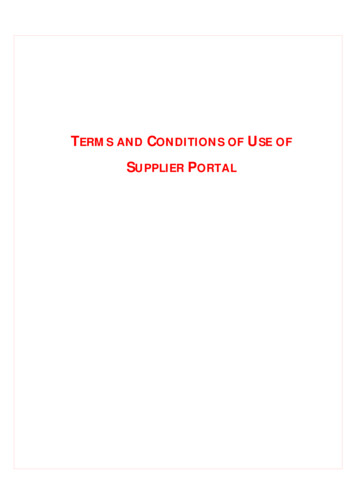 TERMS AND CONDITIONS OF SE OF - Henkel Supplier Portal