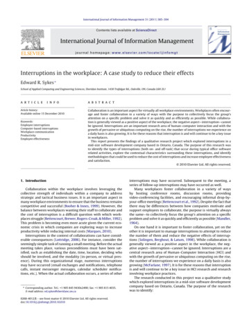 International Journal Of Information Management - Interruptions