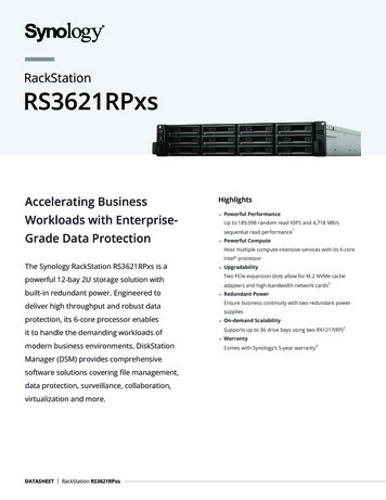 RackStation RS3621RPxs - Synology