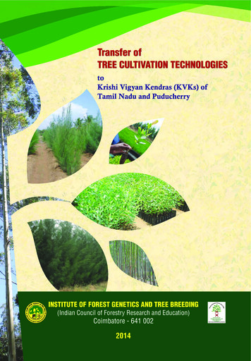 Tree Cultivation Book - Tamil Nadu Agricultural University