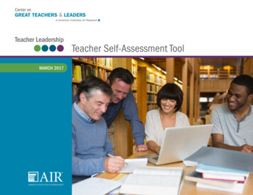 Teacher Leadership Teacher Self-Assessment Tool