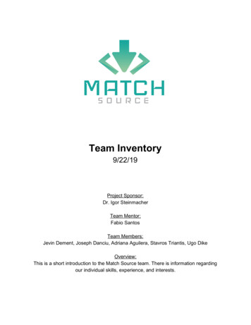 Team Inventory - Ceias.nau.edu