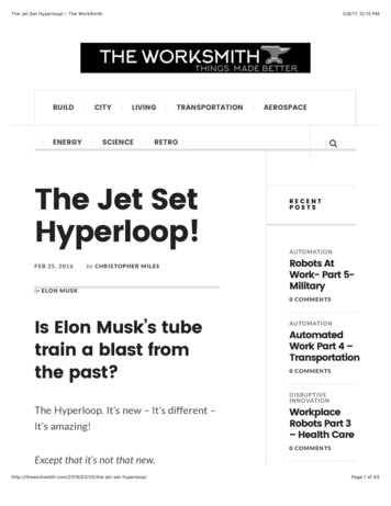 The Jet Set Hyperloop! - The WorkSmith