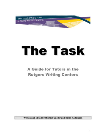 The Task - Rutgers Writing Program