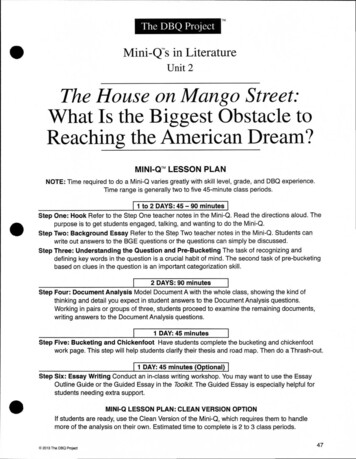 The House On Mango Street: What Is The Biggest Obstacle To .