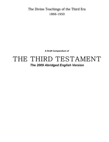 THE THIRD TESTAMENT - 144000