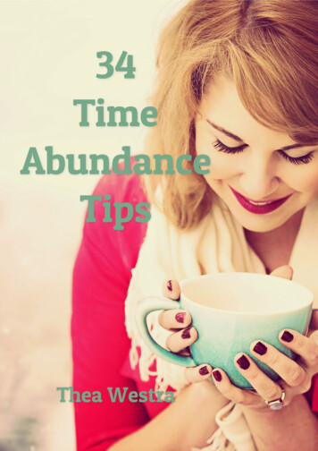 34 Time Abundance Tips 2019
