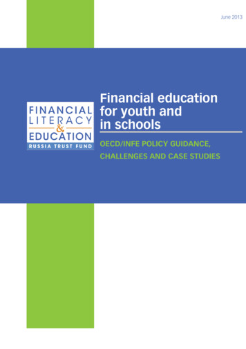 Financial Education For Youth And In Schools - OECD