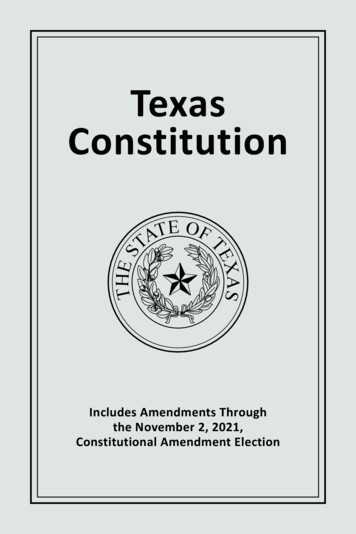 Texas Constitution 2019