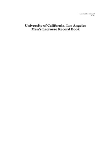 UCLA Men's Lacrosse Record Book - LaxTeams 