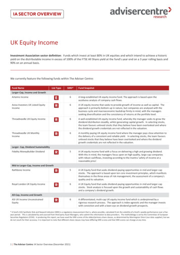 UK Equity Income - The Adviser Centre