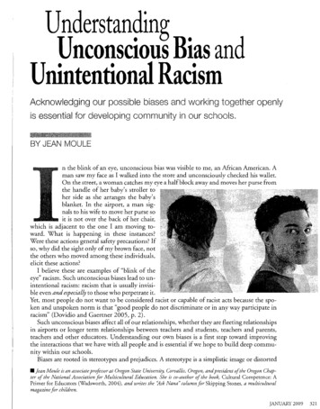 Understanding Unconscious Bias Unintentional Racism