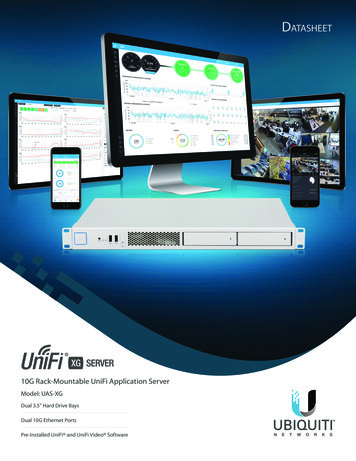 UniFi XG Server Datasheet - Ubiquiti