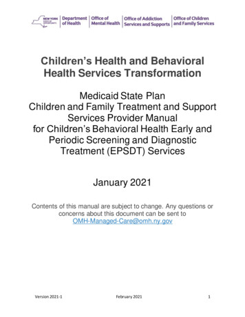 Children’s Health And Behavioral Health Services .