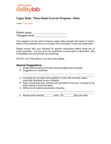 Upper Body: Thera Band Exercise Program - Basic