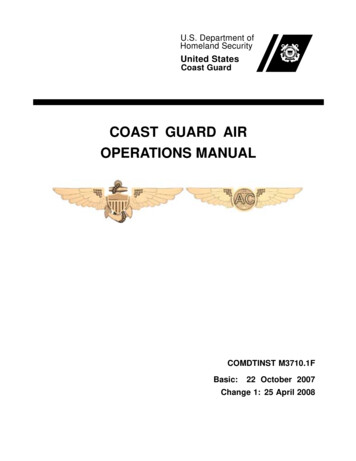 Coast Guard Air Operations Manual - Fwc