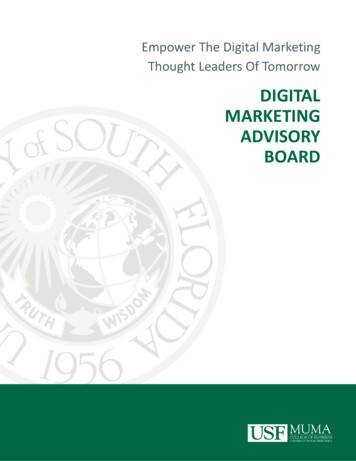 USF Digital Marketing Advisory Board Brochure - ZSCHOOL
