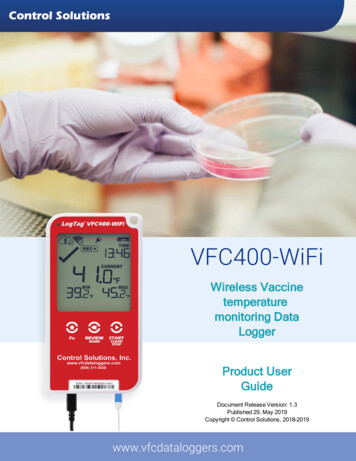 VFC400-WiFi Product User Guide - VFC Dataloggers