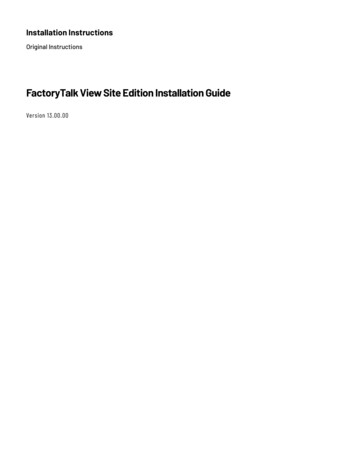 FactoryTalk View Site Edition Installation Guide