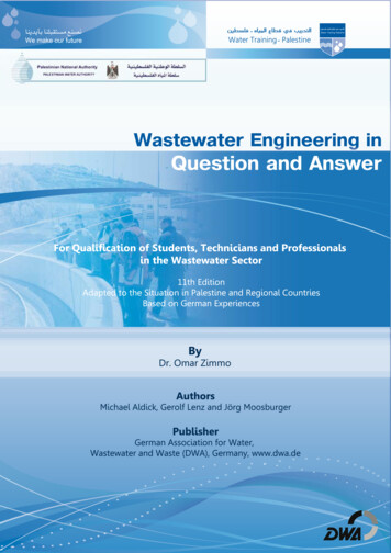 Wastewater Engineering In Questions And Answer