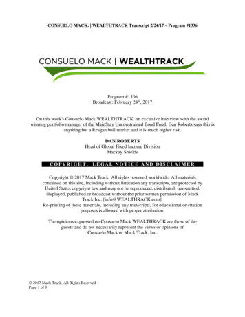CONSUELO MACK: WEALTHTRACK Transcript 2/24/17 Program #1336