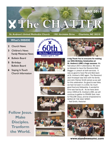 MAY 2019 The CHATTER - St. Andrew's United Methodist 