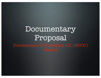 Documentary Proposal - Weebly