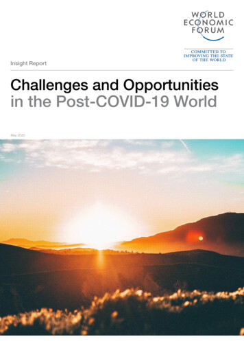 Insight Report Challenges And Opportunities In The Post-COVID-19 World