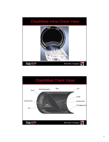 CheckMate Inline Check Valve - Water Environment Federation