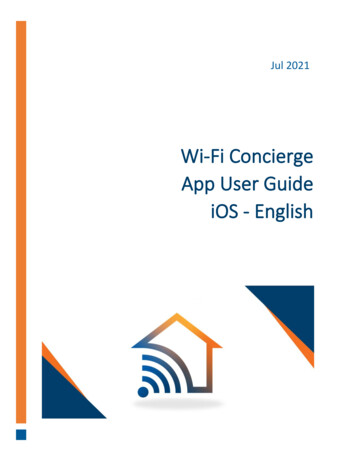 Wi-Fi Concierge App User Guide IOS - English