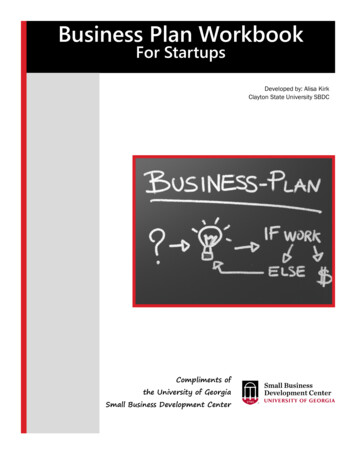 Business Plan Workbook - University Of Georgia Small .