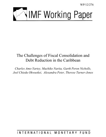 The Challenges Of Fiscal Consolidation And Debt Reduction In The Caribbean