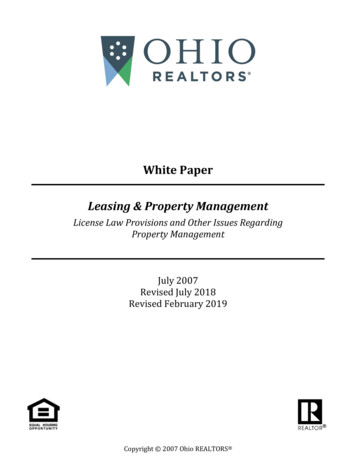 White Paper Leasing & Property Management - Ohio REALTORS