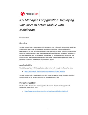 IOS Managed Configuration: Deploying SAP SuccessFactors Mobile With .